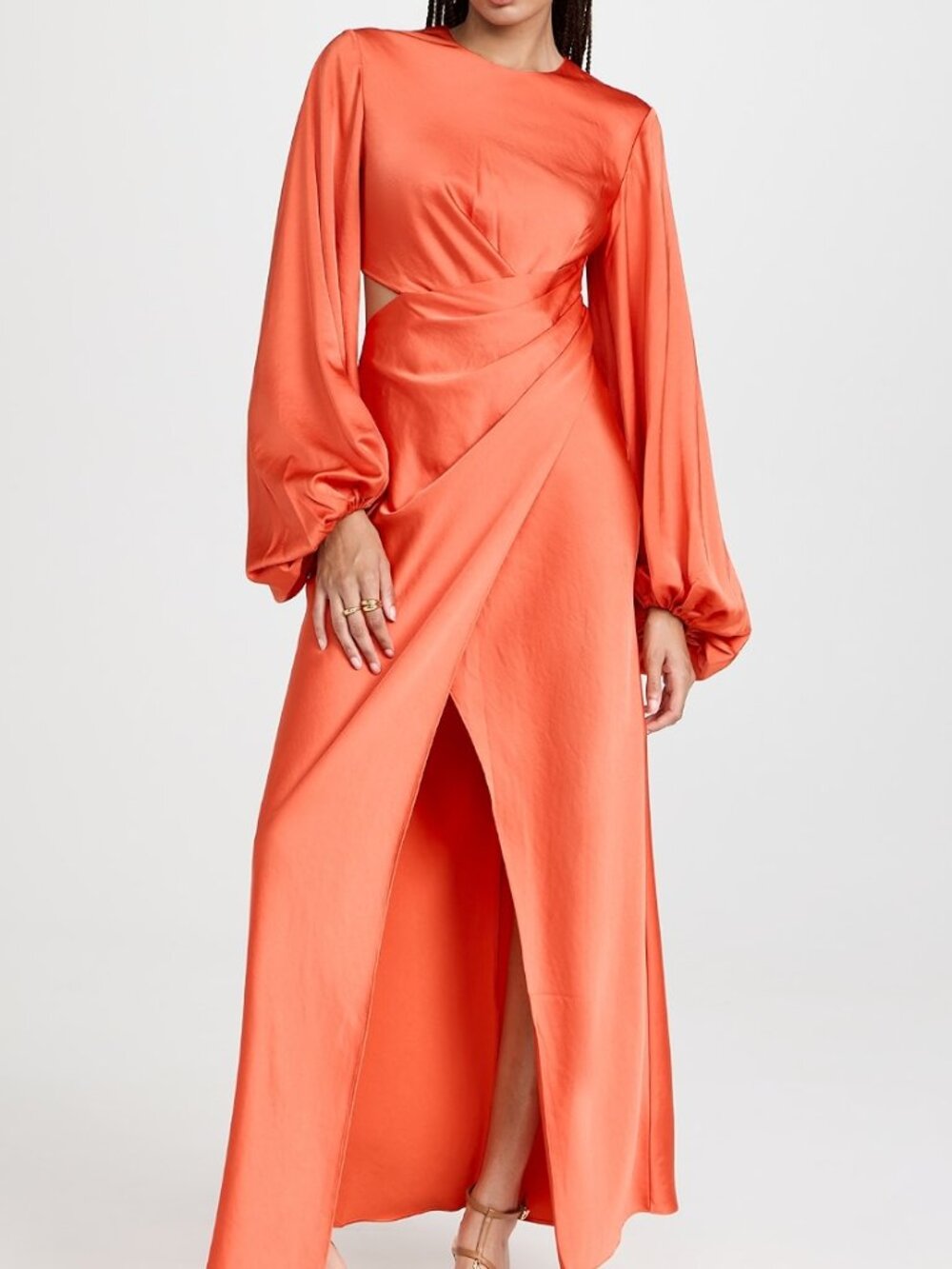 Significant Other Lara Long Sleeve Dress in Rust Red Size 10